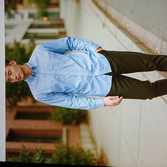 Buttoned Down,Men's big & tall blue long sleeve button down blue with pocket NWT - Picture 2 of 8